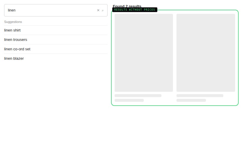 Search · Suggestions and results